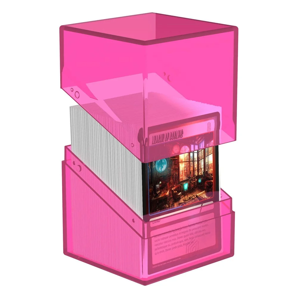 Ultimate Guard Boulder 100+ Clear (76 x 75 x 98.5 mm) - Rhodonite